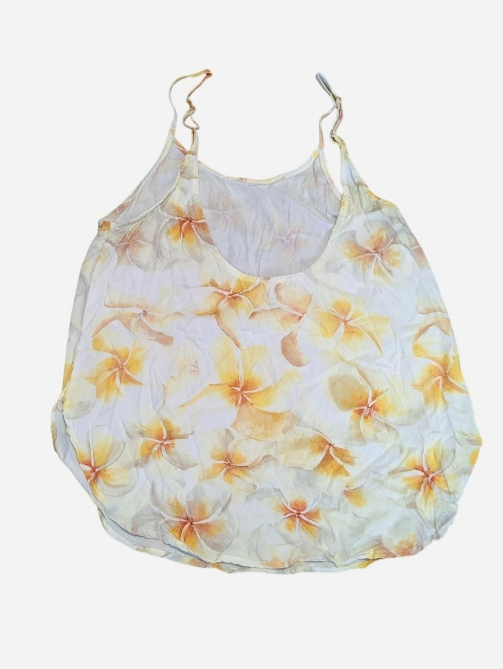Paradise Now Maui Hawaii Plumeria Heaven Aloha Tank top blouse shirt Size M - Picture 3 of 3